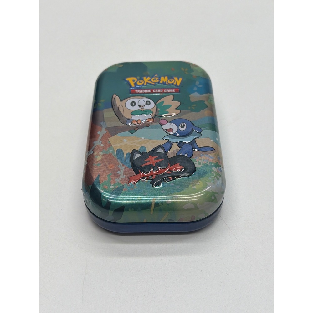 Pokemon GO Mini Tin Rowlet Litten Popplio with Dice and Condition Markers 2022